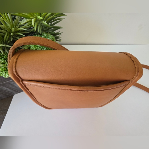 Vintage Coach Companion Flap Crossbody Bag Camel Glove Tanned Leather - Picture 10 of 15